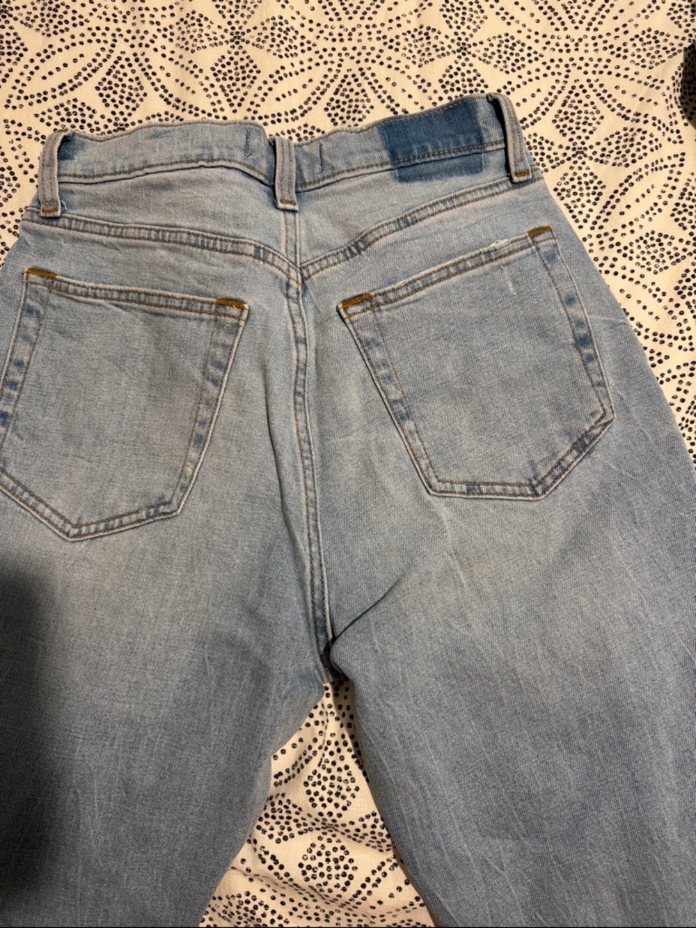 Abercrombie & Fitch Light  Blue Ankle Straight Ultra High Rise - curve love - Picture 4 of 4